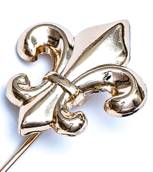 Golden French Lily (Fleur-de-lis) Lapel Pin - ShopFlairs
