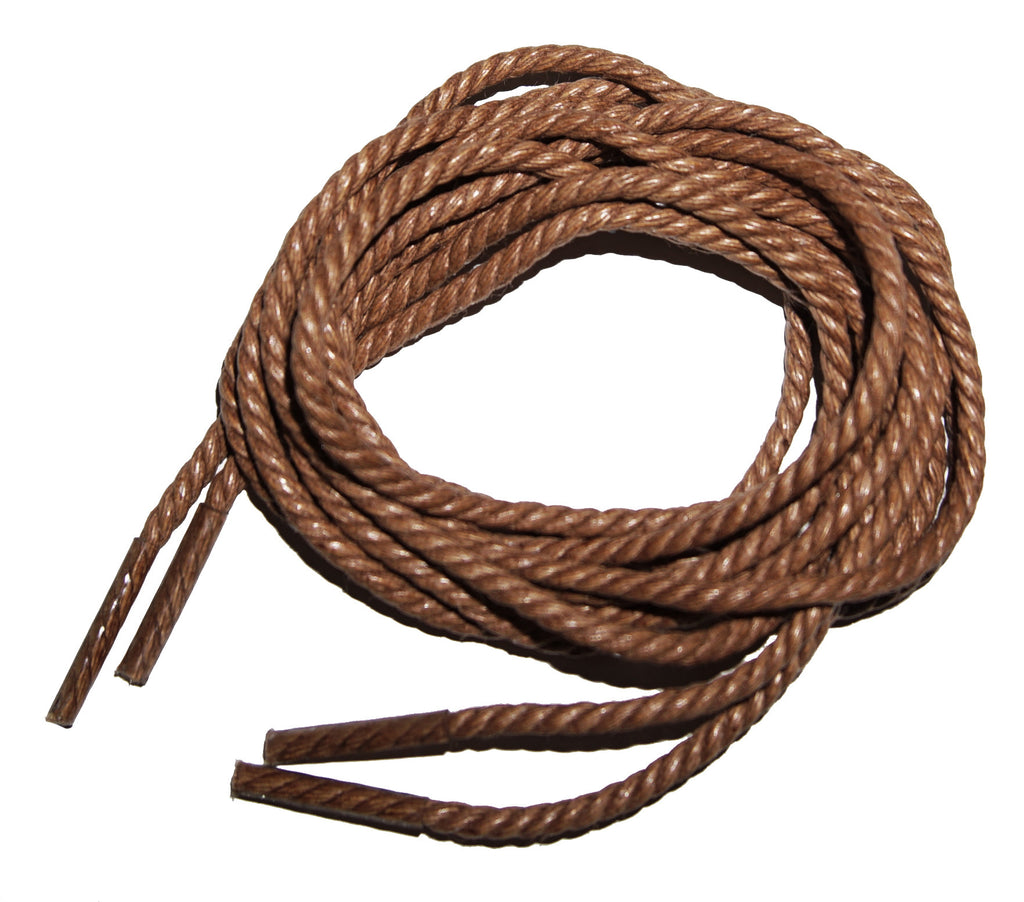 Medium Brown] - Round Waxed Thin Braided Hemp Rope Style Shoelaces –  ShopFlairs