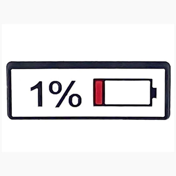 [Battery 1%] Enamel Brooch Pin