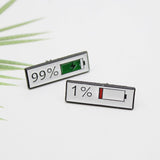 [Battery 1%] Enamel Brooch Pin
