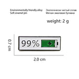 [Battery 1%] Enamel Brooch Pin