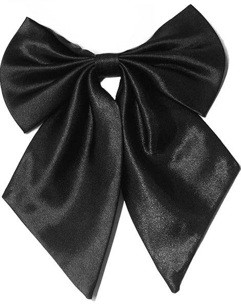 [Black Silky] - Women Pre-Tied Bowknot Style Bow Tie