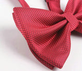 Ruby Red [Diamond Shape Print] - Bow Tie and Pocket Square Matching Set - ShopFlairs