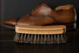 Mongolian Horsehair Shine Brush with Mahogany Wood Handle - ShopFlairs