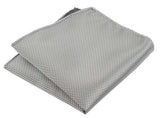Platinum Grey [Diamond Shape Print] - Bow Tie and Pocket Square Matching Set - ShopFlairs