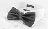 Carbon Grey [Diamond Shape Print] - Bow Tie and Pocket Square Matching Set - ShopFlairs