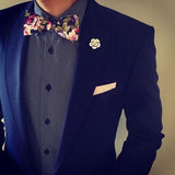 Midnight Black Floral Bow Tie - [2017 Spring] - ShopFlairs