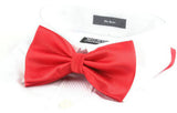 Crimson Red [Diamond Shape Print] - Bow Tie and Pocket Square Matching Set - ShopFlairs