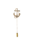 Golden Marine Anchor Lapel Pin - ShopFlairs