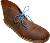 [Azure Blue] - Round Waxed Cotton Shoelaces - ShopFlairs