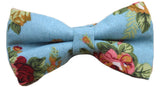 Sky Blue Floral Bow Tie - [2017 Spring] - ShopFlairs