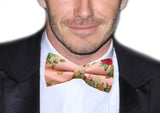 Rose Pink Floral Bow Tie - [2017 Spring] - ShopFlairs