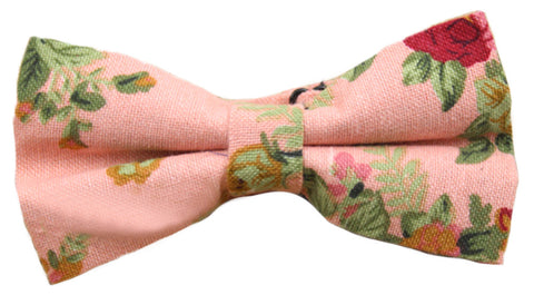 Rose Pink Floral Bow Tie - [2017 Spring] - ShopFlairs