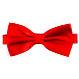 Bright Red [Silky Smooth] - Bow Tie and Pocket Square Matching Set - ShopFlairs