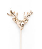 Golden Buck Deer Head Lapel Pin - ShopFlairs