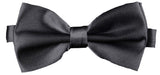 Carbon Grey [Silky Smooth] - Bow Tie and Pocket Square Matching Set - ShopFlairs