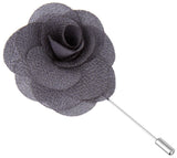 Carbon Grey Begonia Lapel Pin - ShopFlairs