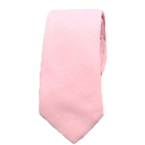 Flamingo Pink Chambray Neck Tie - [2017 Spring] - ShopFlairs