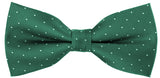Forest Green [Mini Polka Dots] - Bow Tie and Pocket Square Matching Set - ShopFlairs
