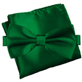 Forest Green [Silky Smooth] - Bow Tie and Pocket Square Matching Set - ShopFlairs