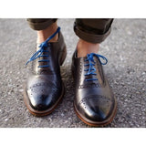 [French Blue] - Round Waxed Cotton Shoelaces - ShopFlairs