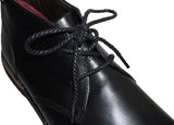 [Obsidian Black] - Round Waxed Braided Hemp Rope Style Shoelaces - ShopFlairs