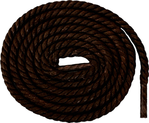 [Bitter Chocolate] - Round Waxed Braided Hemp Rope Style Shoelaces - ShopFlairs