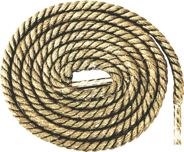 [Hemp Beige] - Round Waxed Braided Hemp Rope Style Shoelaces - ShopFlairs