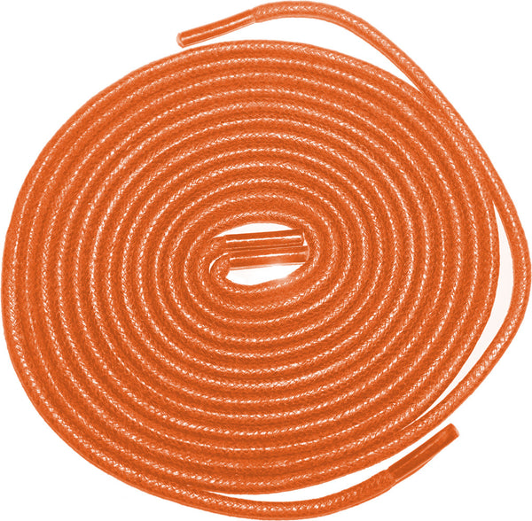 [Mandarin Orange] - Round Waxed Cotton Shoelaces - ShopFlairs