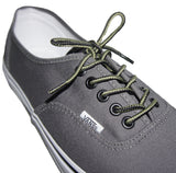 [Midnight Black / Sage Green] 35-36" Round Hiking Shoelaces for Vans - ShopFlairs