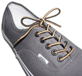 [Midnight Black / Tiramisu Tan] 35-36" Round Hiking Shoelaces for Vans - ShopFlairs