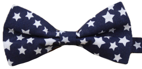 Old Glory Blue / White Stars Chambray Bow Tie - [2017 Spring] - ShopFlairs