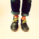 [Mustard Yellow] - Flat Woven Shoelaces - ShopFlairs