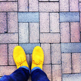 [Mustard Yellow] - Flat Woven Shoelaces - ShopFlairs