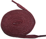 [Oxblood Red] - Flat Waxed Cotton Shoelaces - ShopFlairs