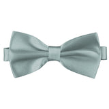 Pewter Grey [Silky Smooth] - Bow Tie and Pocket Square Matching Set - ShopFlairs