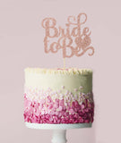 Rose Gold Letters "Bride to Be" [Heart], Pack of 1 Cake Topper - ShopFlairs