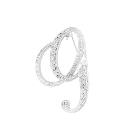 [Silver Initial Letter G] Plated Metal Lapel Pin - ShopFlairs