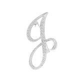 [Silver Initial Letter J] Plated Metal Lapel Pin - ShopFlairs