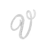 [Silver Initial Letter V] Plated Metal Lapel Pin - ShopFlairs