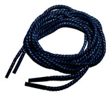 [Prussian Blue] - Round Waxed Thin Braided Hemp Rope Style Shoelaces - ShopFlairs