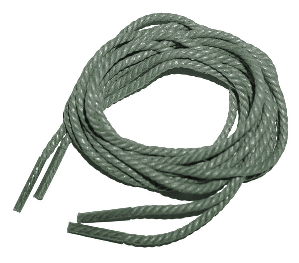 [Sage Green] - Round Waxed Thin Braided Hemp Rope Style Shoelaces - ShopFlairs