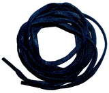 [Prussian Blue] - Thin Flat Waxed Cotton Shoelaces - ShopFlairs
