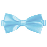 Sky Blue [Silky Smooth] - Bow Tie and Pocket Square Matching Set - ShopFlairs
