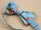 Sky Blue Floral Bow Tie - [2017 Spring] - ShopFlairs
