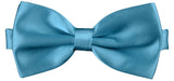 Teal Blue [Silky Smooth] - Bow Tie and Pocket Square Matching Set - ShopFlairs