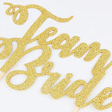 Gold Letters "Team Bride", Pack of 1 Cake Topper - ShopFlairs