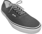 [True White / Midnight Black] 35-36" Round Hiking Shoelaces for Vans - ShopFlairs