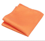 Mandarin Orange [Diamond Shape Print] - Bow Tie and Pocket Square Matching Set - ShopFlairs