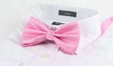 Blush Pink [Diamond Shape Print] - Bow Tie and Pocket Square Matching Set - ShopFlairs